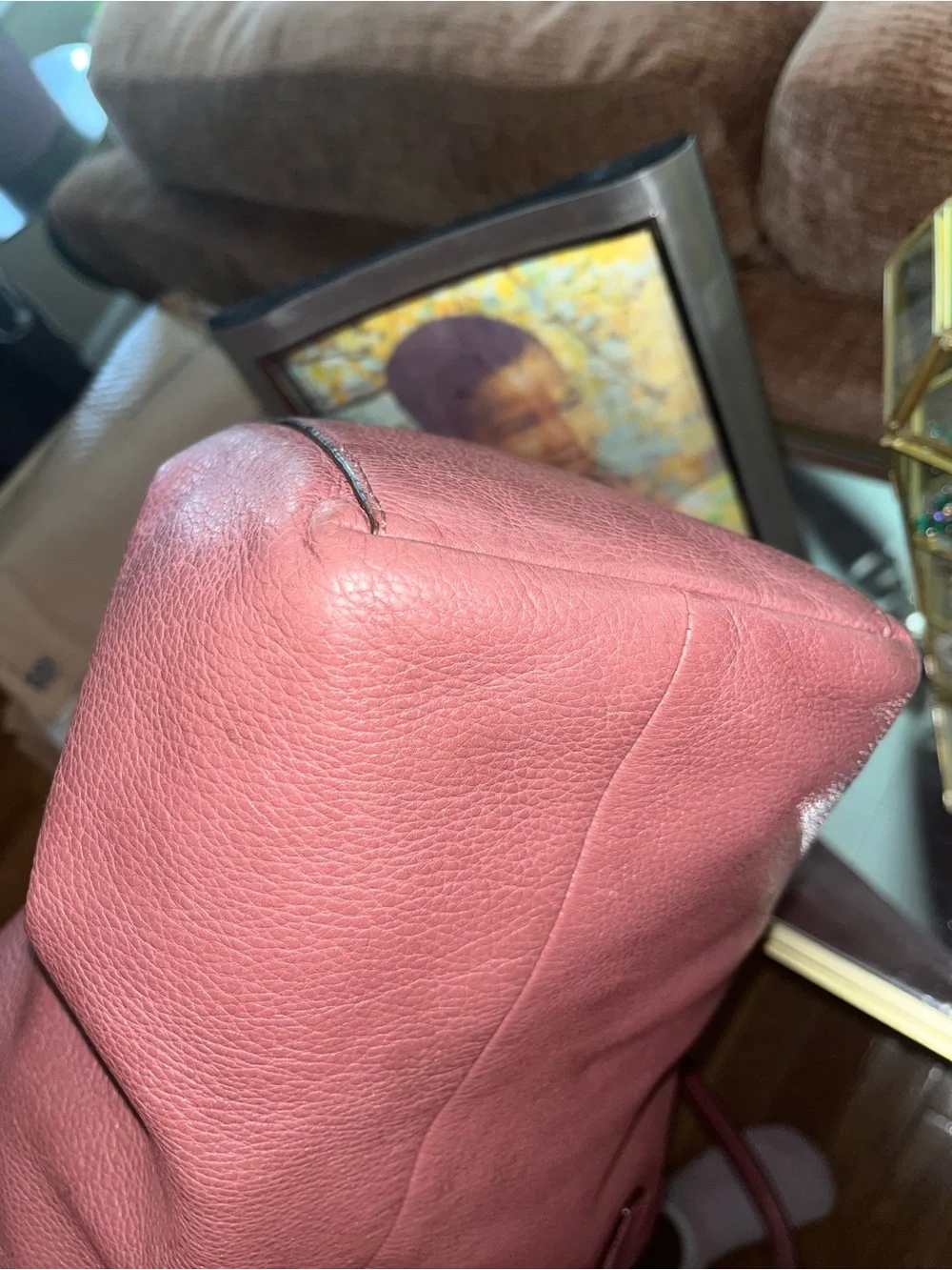 Coach Leather Tote in Dusty Rose